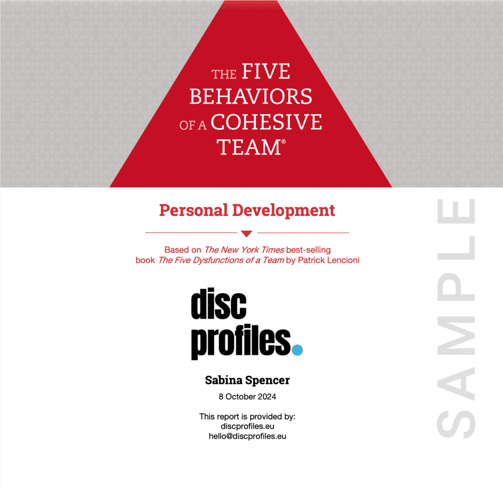 Five Behaviors Personal Development (Free Sample Report)